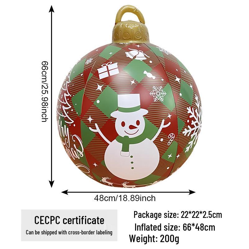 Cross-Border Christmas Courtyard Decoration: PVC Lantern & Inflatable Christmas Ball Set
