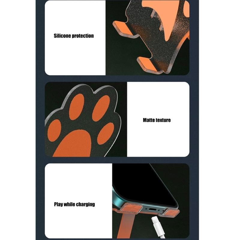 Starke Acryl Katzenpfoten Handyhalterung Höhenverstellbarer Desktop-Halter Leicht zu Tragen Perfekt für Stabile Videos Streaming