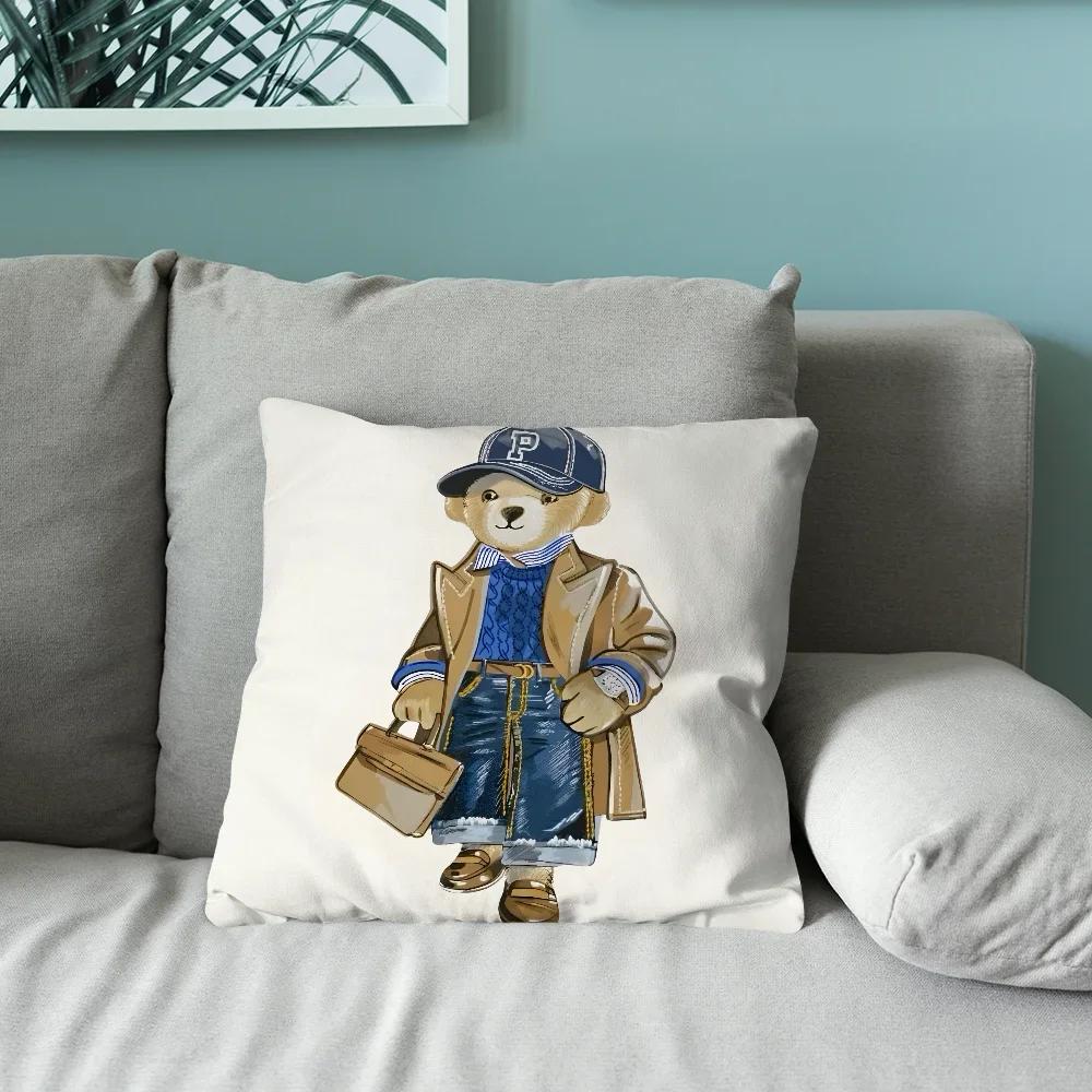 

cartoon Cool P-Polo B-BearS Pillow Case Pillow Case Soft Cushion Cases for Farmhouse Sofa Decor Home Decorations and Bedding SZT,(14) 66x66cm