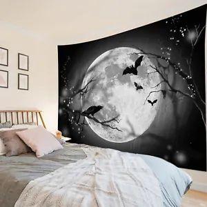 Tapestry full moon horror raven 75x100