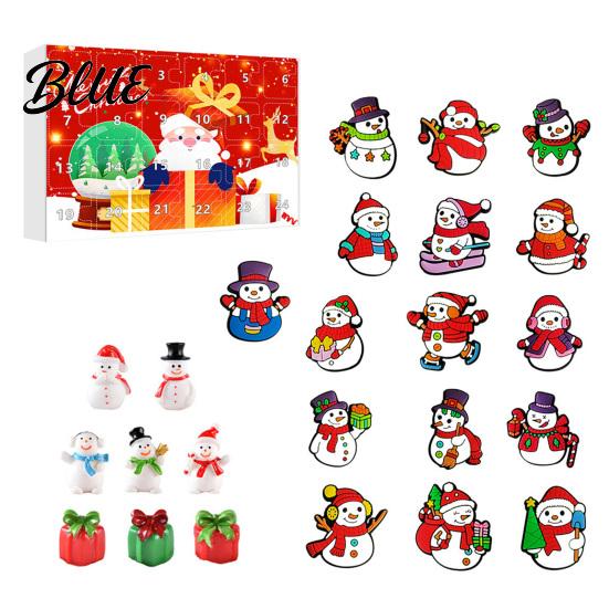 Advent Calendar for Set Kids 24-Day Countdown Christmas Snowman House Decor Xmas Gift Holiday 2D