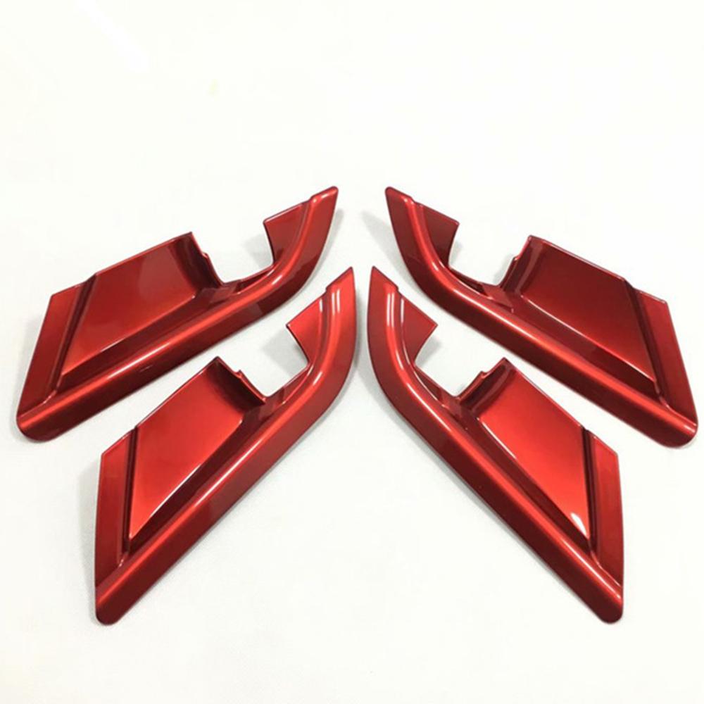 

4Pcs Interior Door Handle Bowl Cover Trim Red Plastic For Toyota Camry 2018-2023