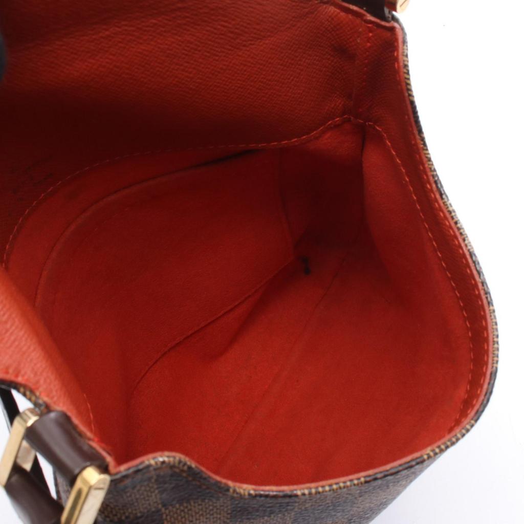 Used LOUIS VUITTON Mustet Salsa Long Strap Shoulder Bag N51300 Damier PVC coated canvas leather Brown Ebene Used Wo