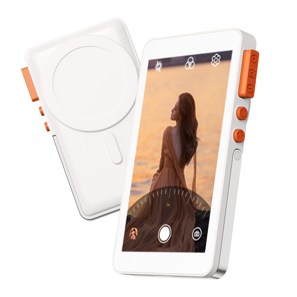 Ultra Magnetic Phone Selfie Monitor Screen for Mobile with Back Desktop Stand for Selfie Vlog Live Stream Photography RK-X40F