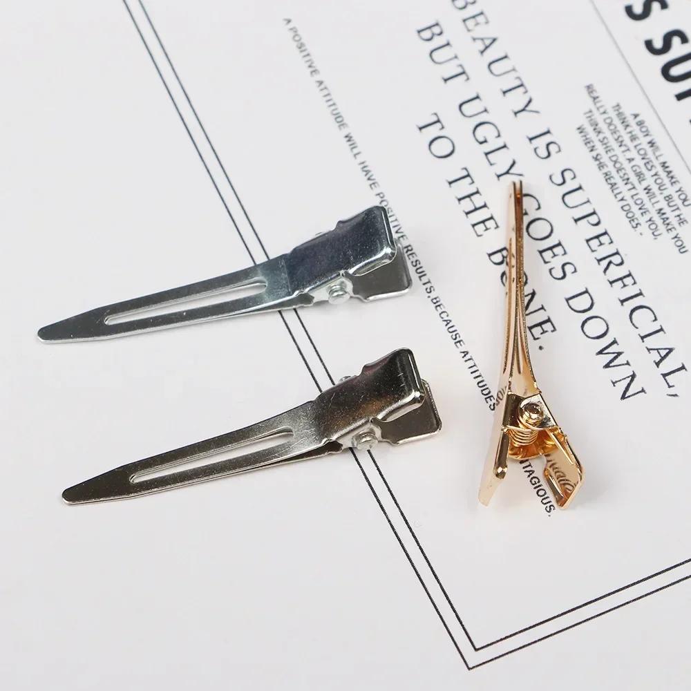100pcs Metal Hair Clips Girl Hair Fringe Clips Convenient Simple Metal Headwear DIY Hair Clip Material