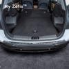 For Geely Starray Atlas 2024 2025 Car Rear Trunk Inner Outer Bumper Plate Protector Cover ABS Carbon fiber color Accessories