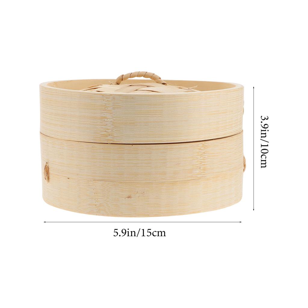 1Set Eco Friendly Bamboo Steamer Basket with Tight Seal Lid for Steaming Dumplings Buns Desserts Vegetables Corn
