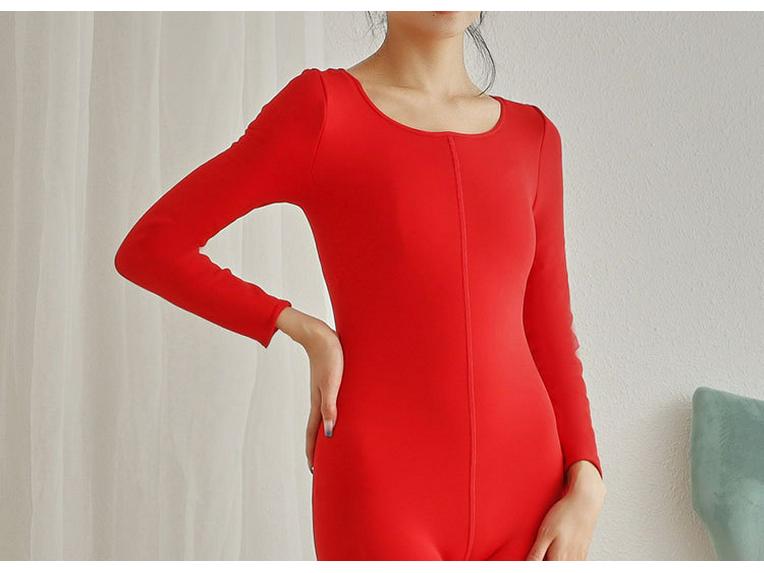 Unisex vinterjumpsuit med fleecefôr og åpen skritt, varmer hele kroppen, plussstørrelser tilgjengelige.