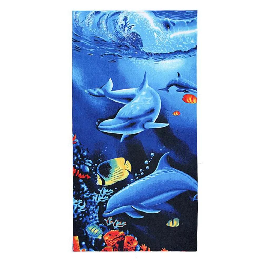 70x150cm Microfiber Colorful Printed Absorbent Beach Towel Adult Swimwear Cover Bathroom Bath Mat