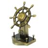 Pirate Decor Alloy Retro Style Glossy Durable Nautical Rudder Ornaments for Homes Bars