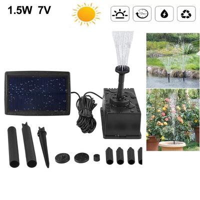 1.5W 7V Solar Powered Water Pond Pump Solar Pond Pump Submersible Fountain Pump For Outdoor Effective Water Circulation