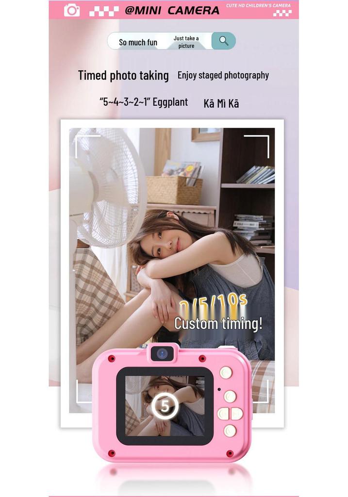Children's HD Dual Camera - Fun & Cute Mini Digital Camera for Photos & Videos, Perfect Birthday Gift Toy