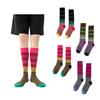 Weiche Baumwollstrümpfe Gestreifte Bunte Gestreifte Socken Baumwollstrümpfe Für Damen Bunte Retro Kniestrümpfe Für Sport Freizeit