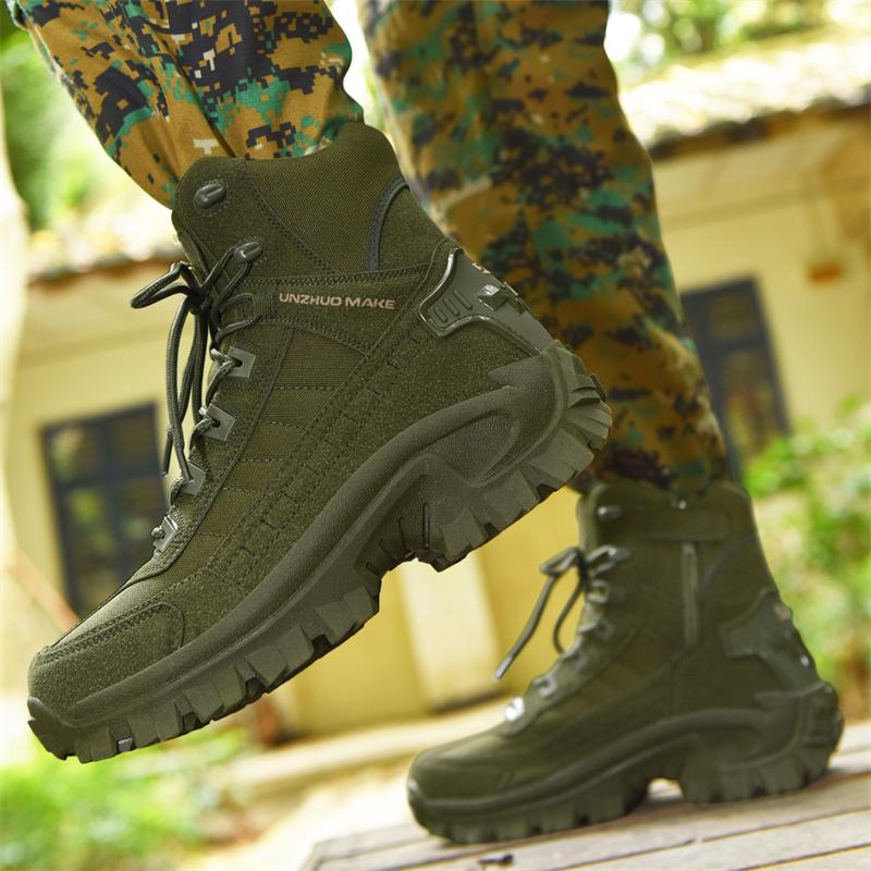 Fashion New large size men fashion outdoor boots outdoor sports leisure comfortable thick sole anti-slip wear-resistant men hiking boots
