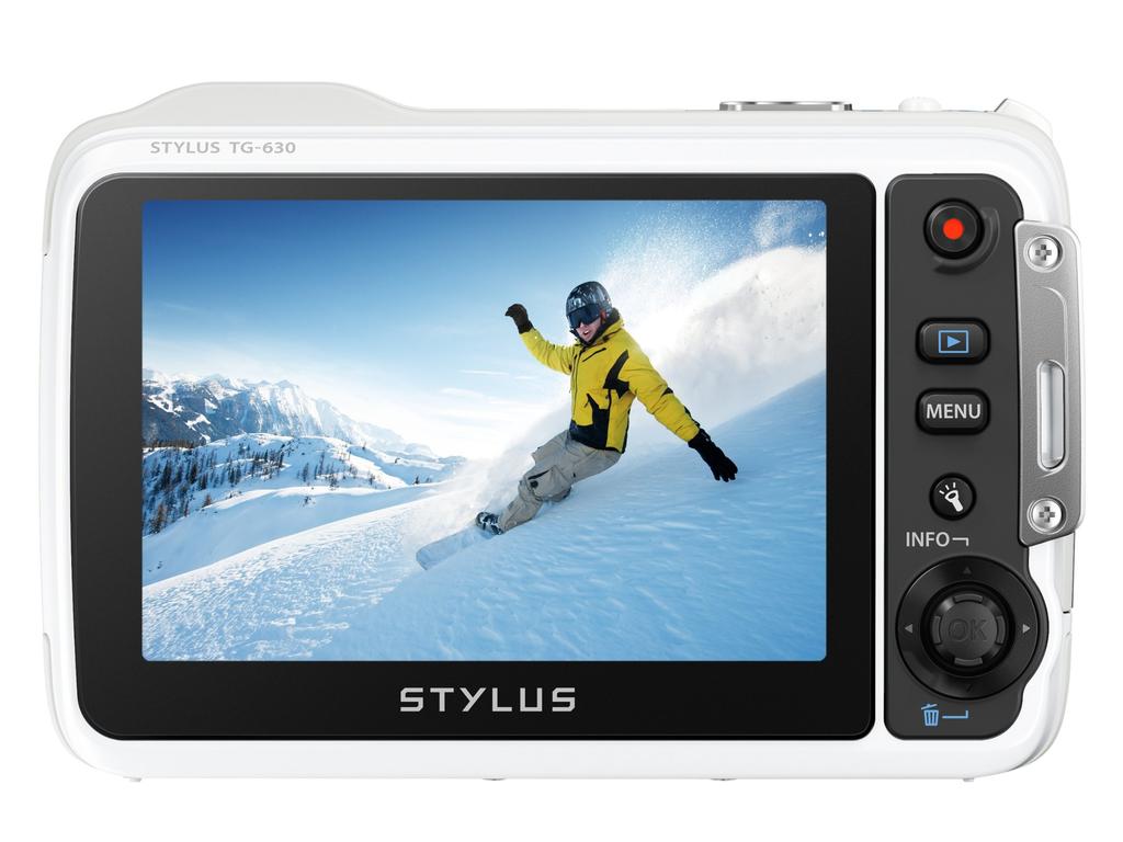 OLYMPUS STYLUS Digital Waterproof to White TG-630 Camera, 12MP, Back-Illuminated CMOS, 5m, (TG-630 WHT)