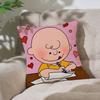 Cute C-charlie B-brown-S Pillow Case Cushion Cover Soft Cute Throw Pillow Case For Car Sofa Pillowcase Polyester With Zipper
