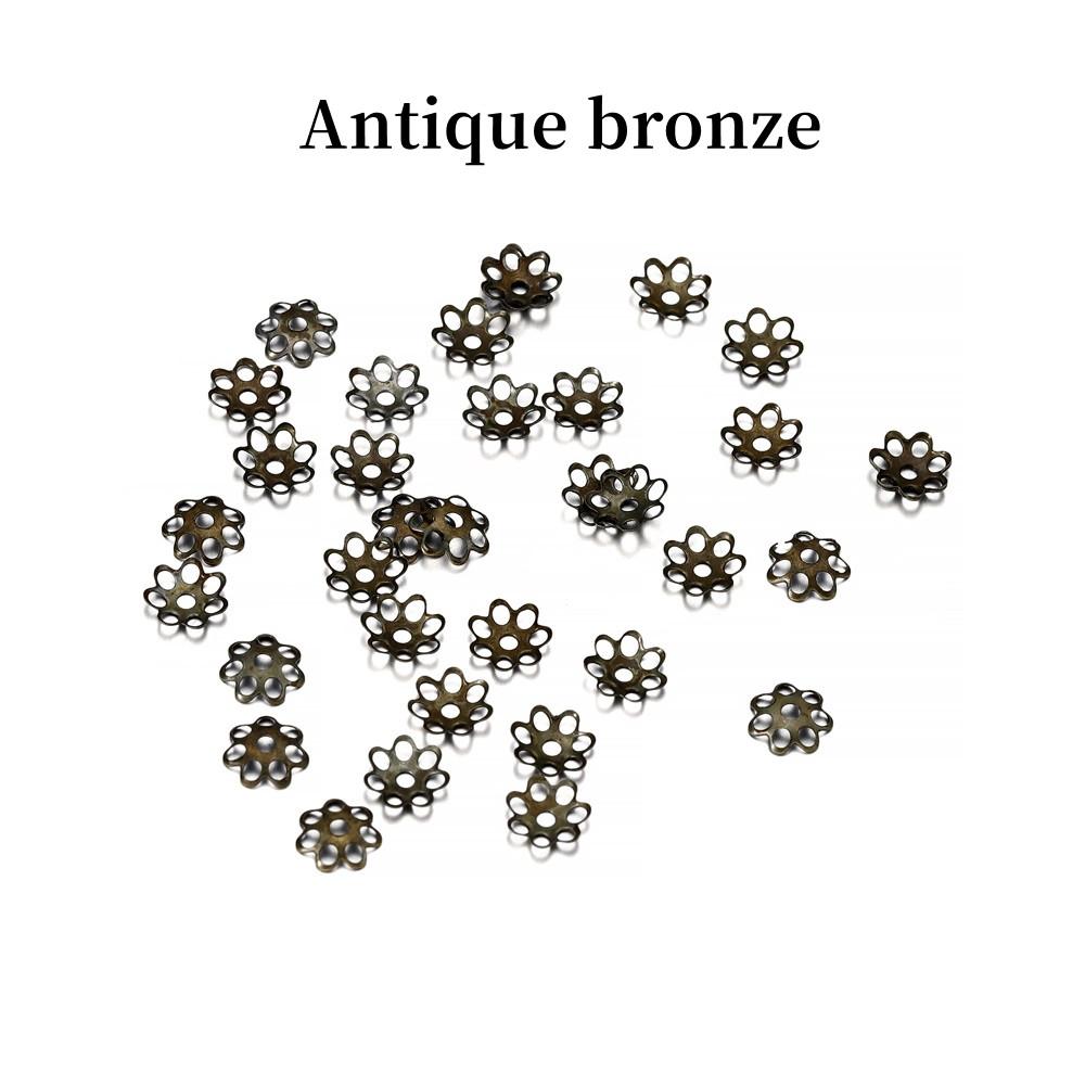 

600 шт./лот, 6 мм, полый цветок, металлическая филигрань, свободные проставки из бисера, колпачки с конусом, филигрань для поиска ювелирных изделий своими руками, принадлежности для изготовления ювелирных изделий 6mm x 600Pcs