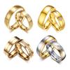 Personalized Name Promised Wedding Rings for Lover Couple Men Women Stainless Steel Engagement Party Gifts