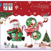 Weihnachtsballon-Set: Zuckerstange, Rentier, Lebkuchenmann & Kranzbogen für Partys