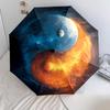 Yin-Yang Symbol Pattern, Automatic Folding Umbrella, Portable and Foldable Design, 8 Ribs, a Christmas or Birthday Gift.