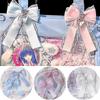 1/2PCS Ribbon Lace Bow DIY Ribbon Bowknot Kit Heart Diamond Clip Double Layer Bow Pendant ItaBag Bow Accessories Lace Edge