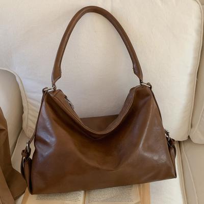 Retro Bag Women's Large-capacity Winter New Casual Shoulder Messenger Bag Simple Work Commuter Bag