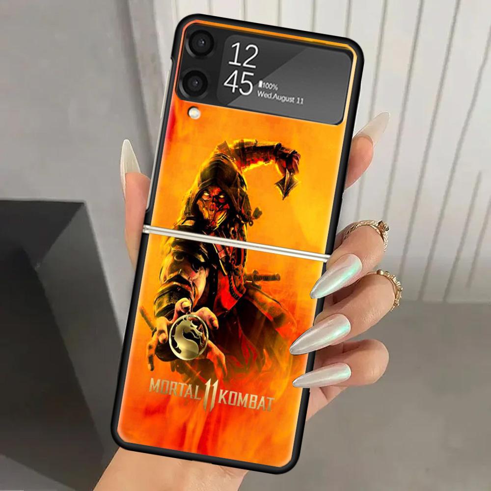 

Mortal Kombat Hard PC Phone Case For Samsung Galaxy Z Flip 7 6 5 4 3 Black ZFlip7 ZFlip6 Flip5 Flip4 Flip3 5G Print Cover Galaxy Samsung Z Flip 7