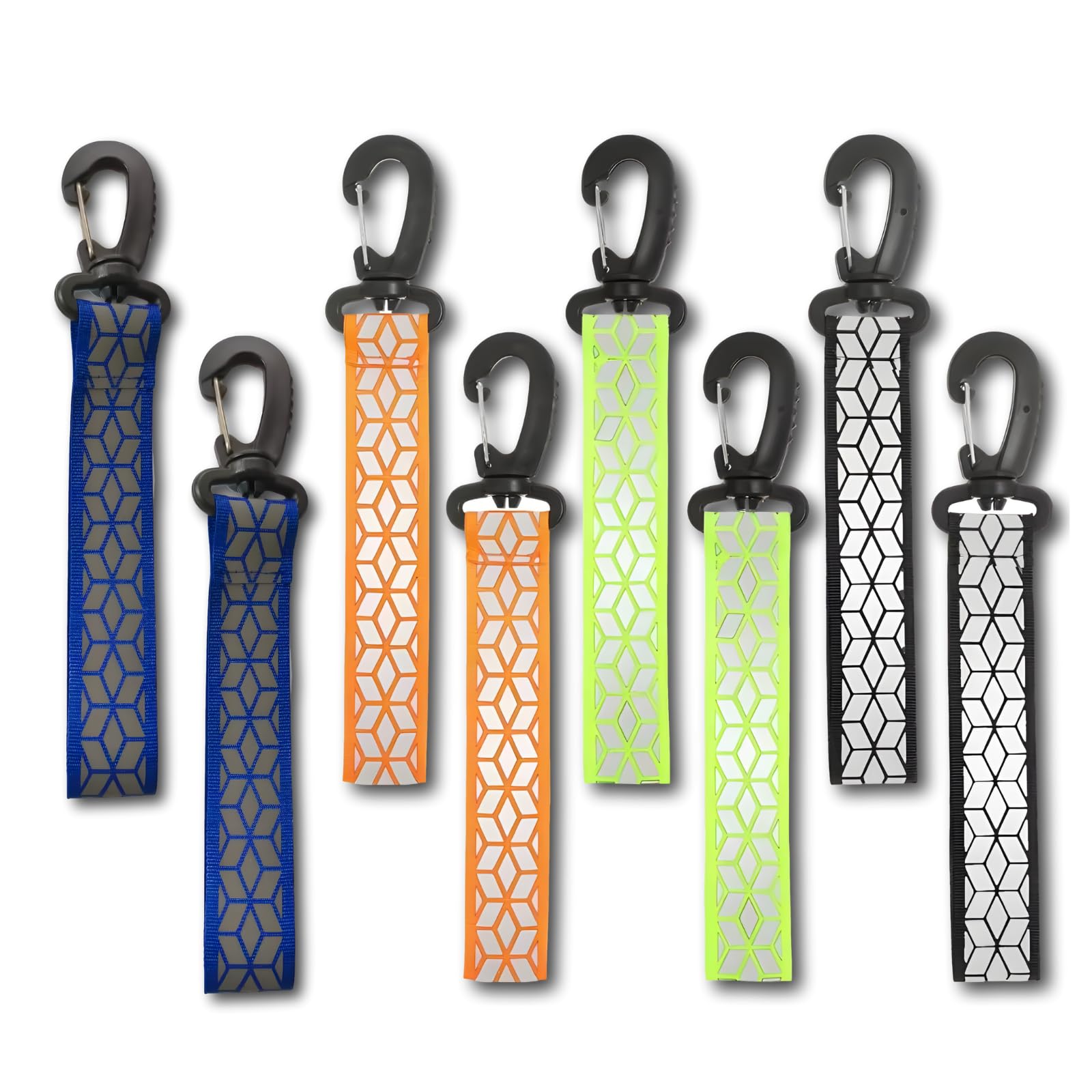 

ENN LLC Reflective Keychain with Set of Adult Traffic Safety Carabiner, 8, Size, Reflective,