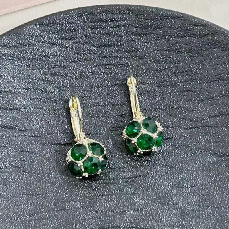 

Новые винтажные фиолетовые блестящие хрустальные геометрические серьги-подвески Женские милые модные блестящие серьги-капли Ювелирные изделия Подарки зелёный