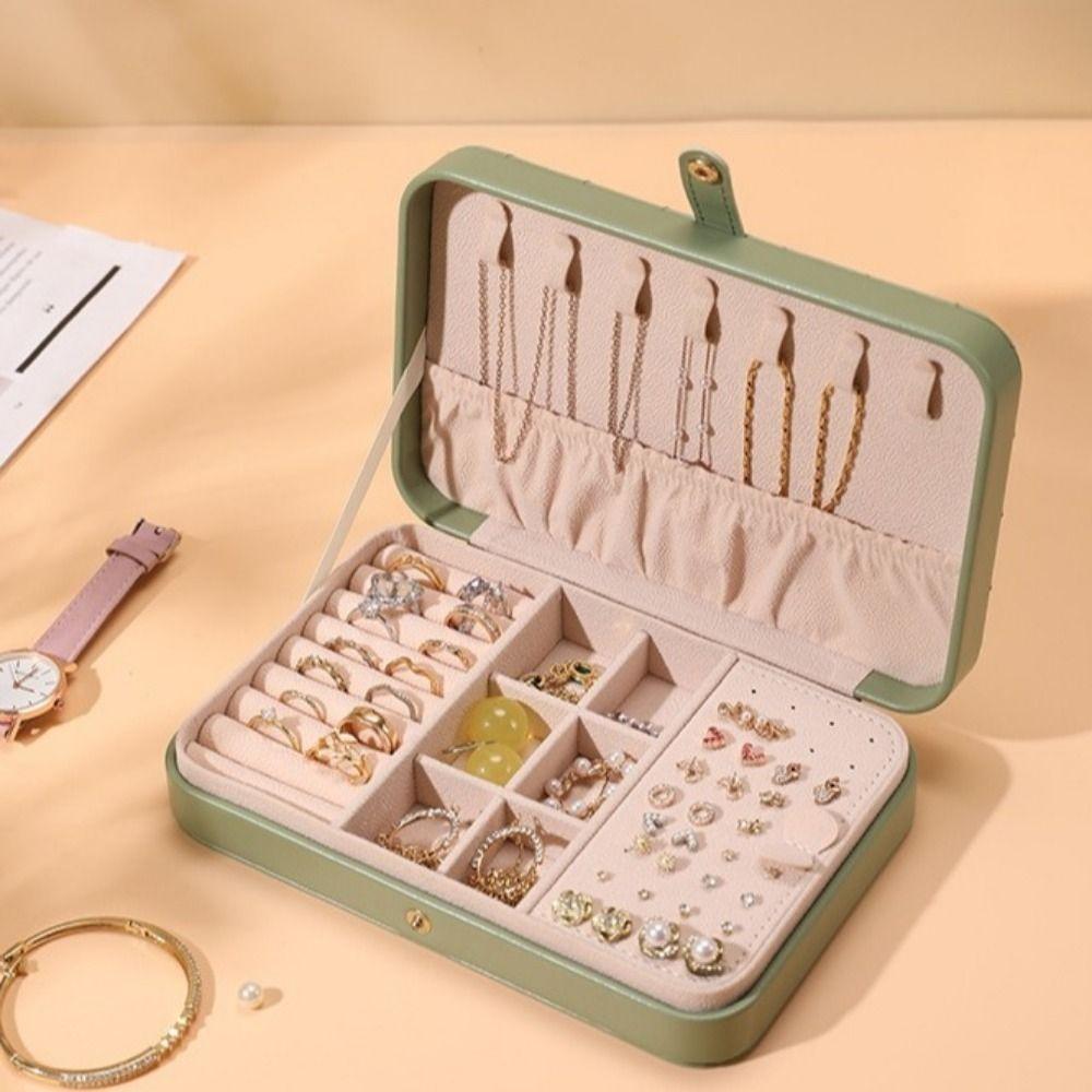 Large Capacity Jewelry Storage Box Dust-proof Necklace Storage Case  Rings Storage