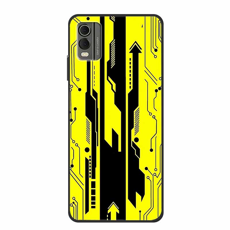 Pentru husă Nokia C32 6,5" Husă spate din silicon moale TPU de lux Carcase pentru telefon pentru NokiaC32 Protector drăguț Rezistent la șocuri Flori Capa