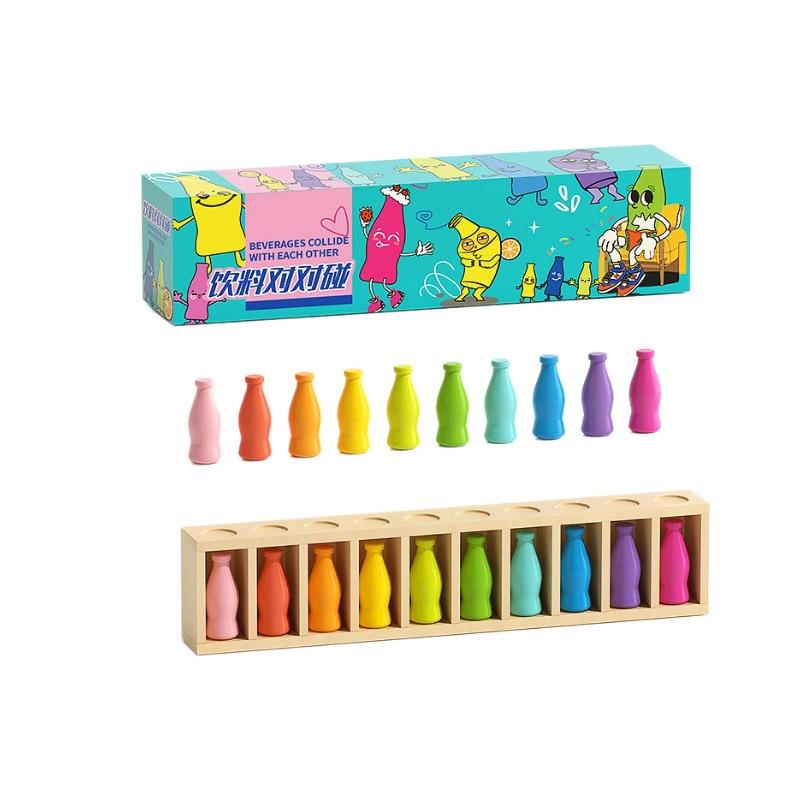 

Wooden Party Games Beverages Collide with Each Other Color Match Memory Training Parent-Children Interactive Table Games