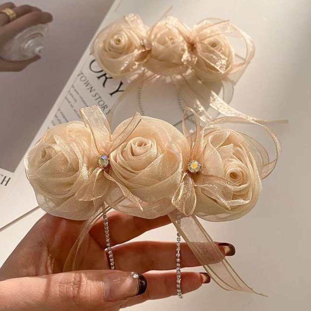 

Дизайнерские тканевые женские аксессуары для волос, заколка для волос в корейском стиле, заколка для волос в виде розы, заколка для волос на весенний день