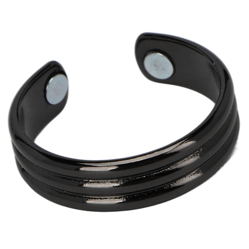 Men Women Adjustable Magnetic Ring Black Metal Stylish Fatigue Joint Soreness Relief Ring Jewlery Accessory