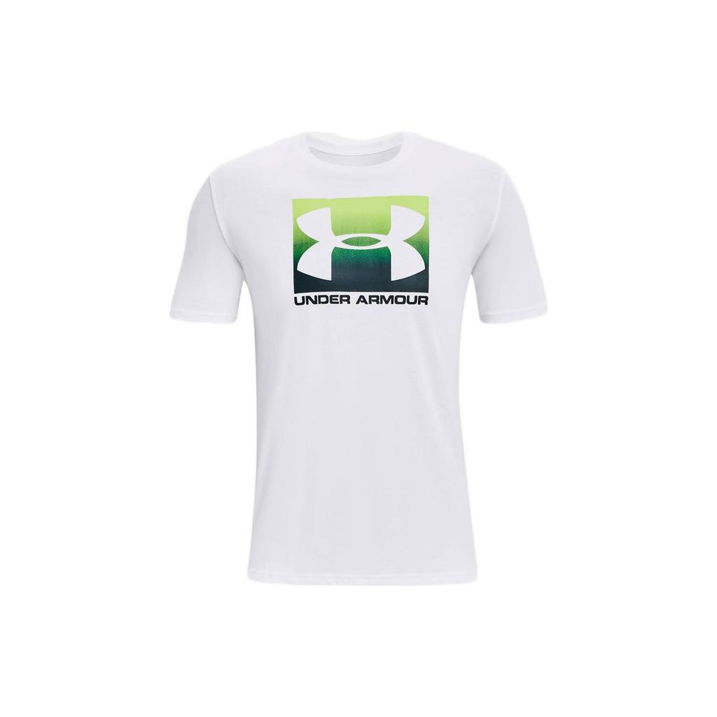 Under Armour Ua Boxed Sportstyle Logo Print Crew Neck Short Sleeve T-Shirt Men T-Shirts White 1329581-103