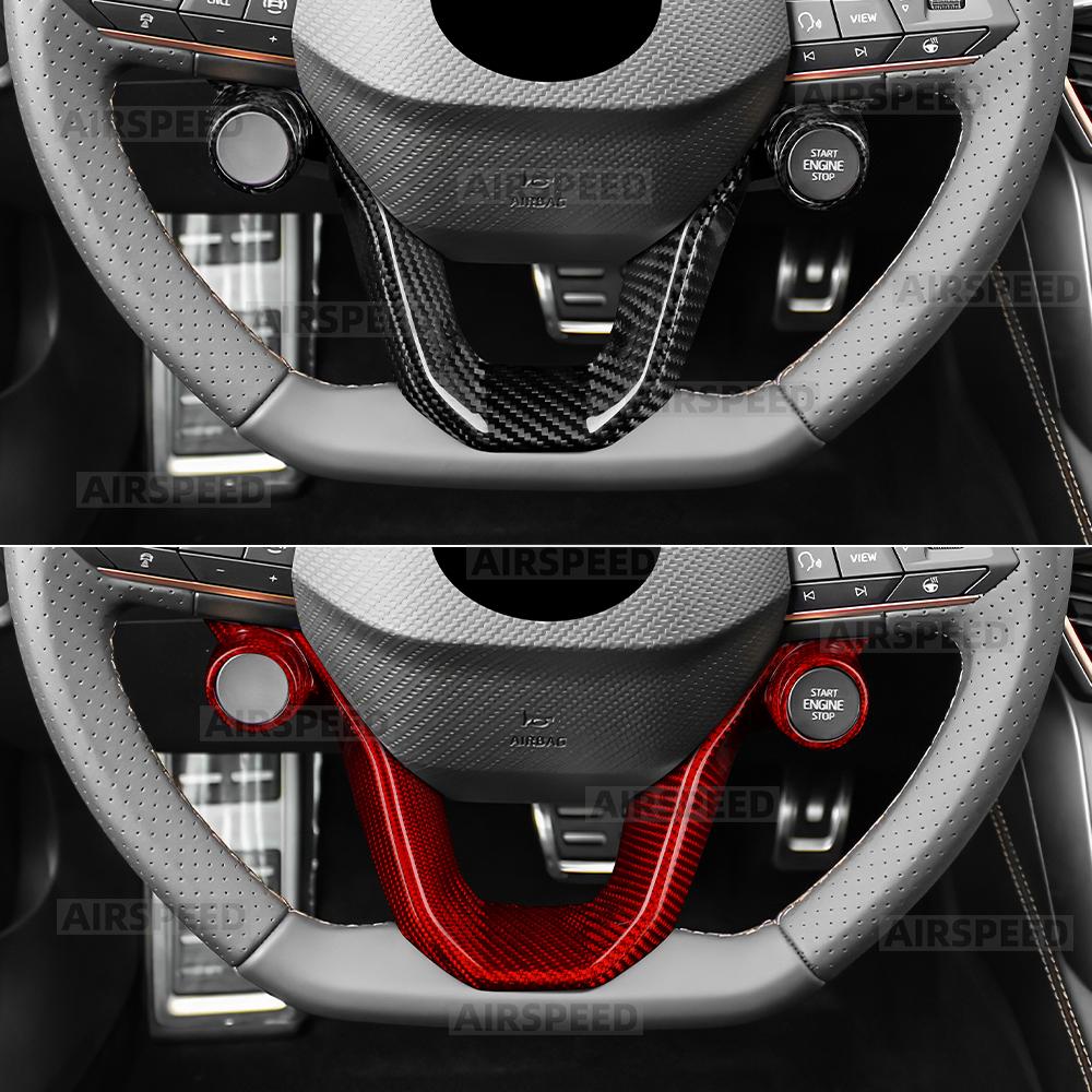 Dry Carbon Fiber Trim For Seat Cupra Formentor/Cupra Leon 2020-2026,Cupra Ateca 21-26,Cupra Terramar 25-26 Car Steering Wheel