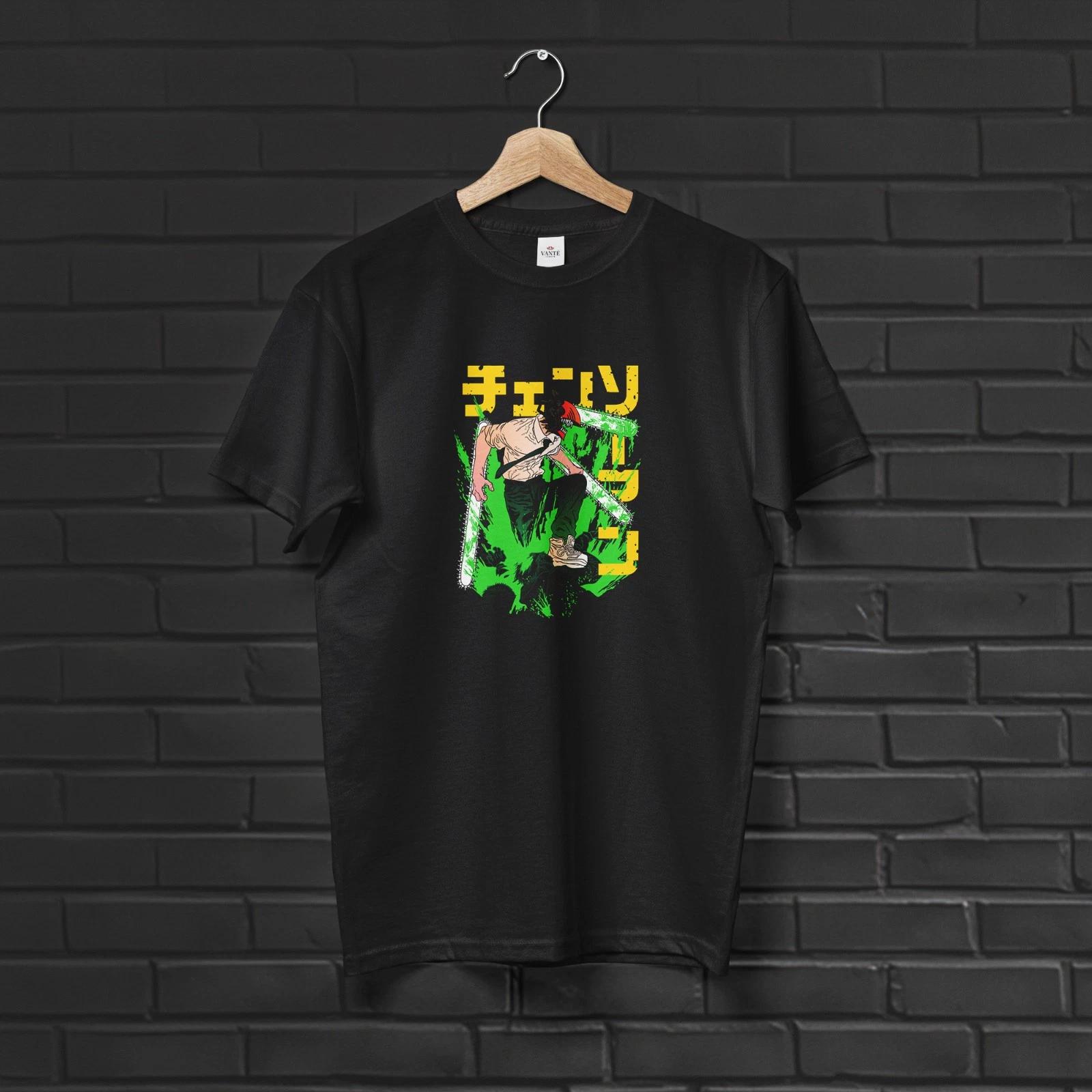 Denji Anime T Shirt Chainsaw Devil Hunter Graphic Cotton Streetwear Tee 3XL