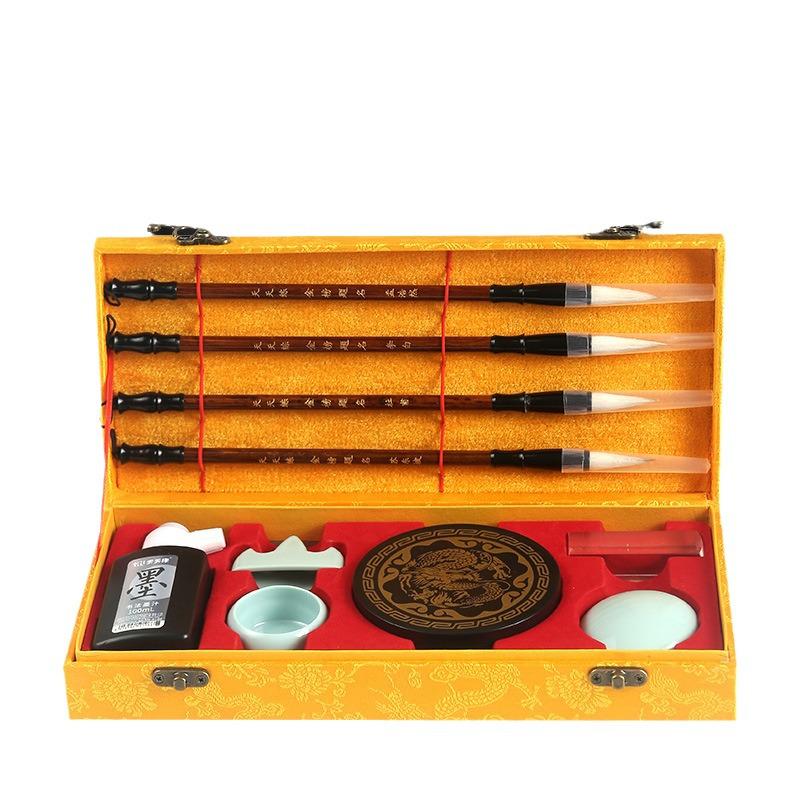 Wenchang Complete Calligraphy Set: Brush, Ink, Paper & Inkstone – Four Treasures of the Study