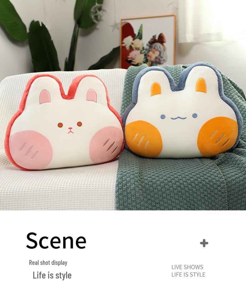 Cute Cartoon 3-in-1 Pillow Blanket: Backrest, Car, Office Nap Essential