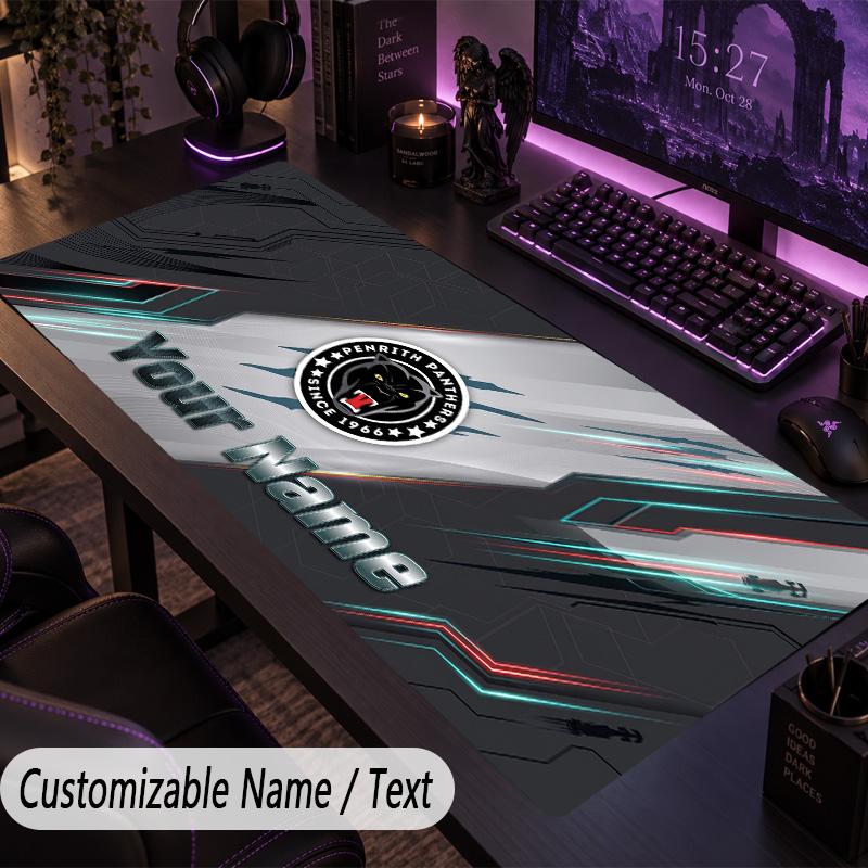 Large Mouse PadPenrith Panthers Custom Name Text Personalized Desk Mat Non Slip Gaming Pad