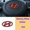 ABS Car Sticker Steering Wheel Emblem Badge for Hyundai Tucson IX35 I20 I40 Kona Sonata Azera Santa Fe Genesis Elantra Accent B32