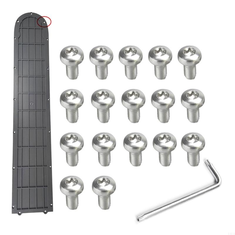 Y4UA Impact Resistant Lightweight Battery Compartment Protective Plate Screw Set for M365 Electric Scooters Long Lasting Use