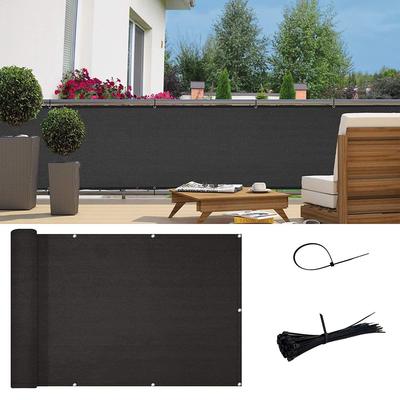 Schwarzes Balkon-Sichtschutznetz: Sonnenschutz & Sicherheit für Garten, Hof, Terrasse