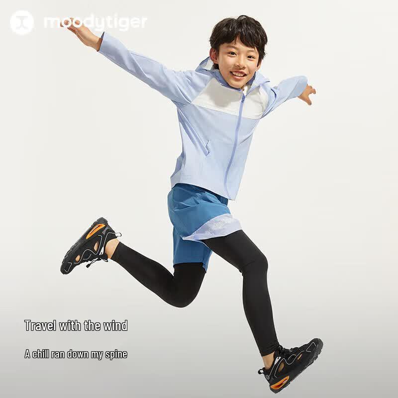 Moodytiger Boys' Cooling Sun-Protective Faux Two-Piece Outdoor Sports Pants