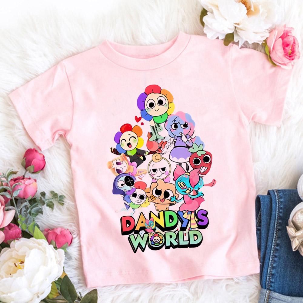 Dandys World T Shirt Kids Father Mother Fashion Casual Cartoon T-Shirts Men Teen Boys Loose O-Neck Short Sleeve Summer Clothes