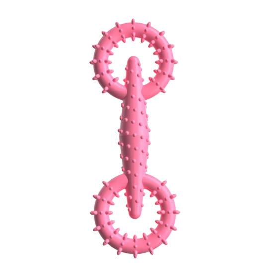 

Dog Chew Toy Spiny Texture for Teeth Cleaning TPR Soft Rubber Interactive Pet Toy Pull-Tab Puppy Teething Toy Relieves Boredom and Protects Gums