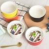 4Pcs Colorful Souffle Cups Ceramic Condiment Dish Dishwasher-Safe Fluted Porcelain Bowls  Desserts