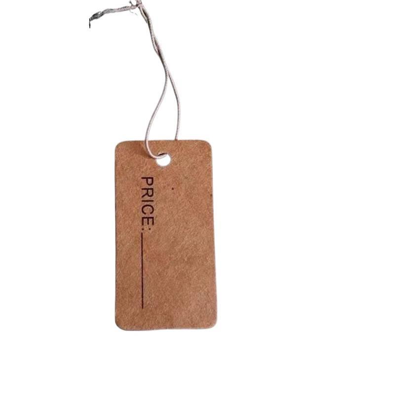 Kraft Paper Hanging Price Tag with String - Thick, Blank Handwrite Label Card
