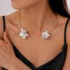 Metal Flower Opening Collar Personality Temperament Clavicle Collar