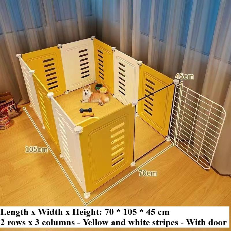 Dog Enclosure Household Small Dog Superlarge Free Space Indoor Isolation Pet Cage Training Toilet Fence Dog Den Free Combination